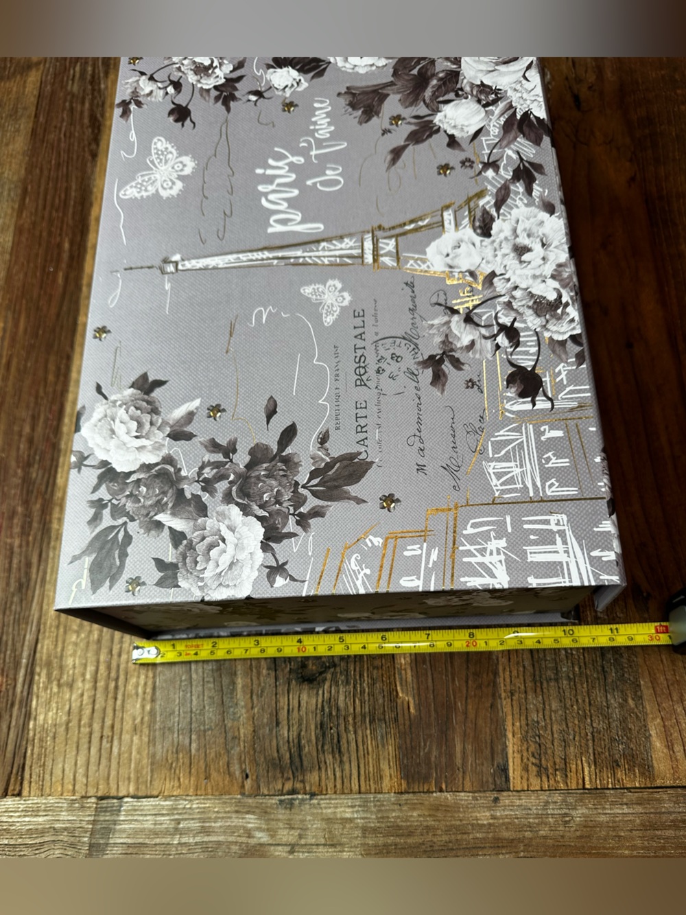 Paris de T'aime Floral Storage Box - purple gray - Picture 6 of 7